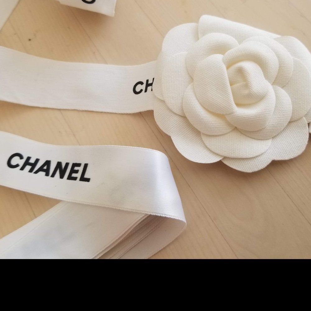 Chanel Ribbon with Camellia flowers